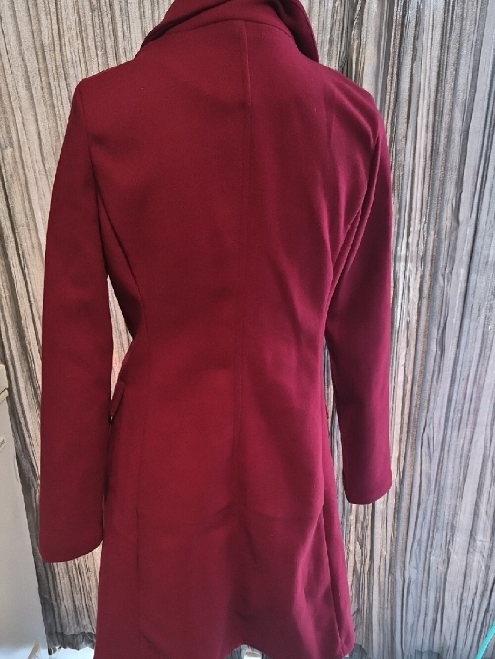 Love Tree Wine  Color Pea Coat - Picture 4 of 9